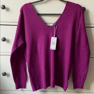 NWT - Splendid Wear Two Ways Twist Front Sweater